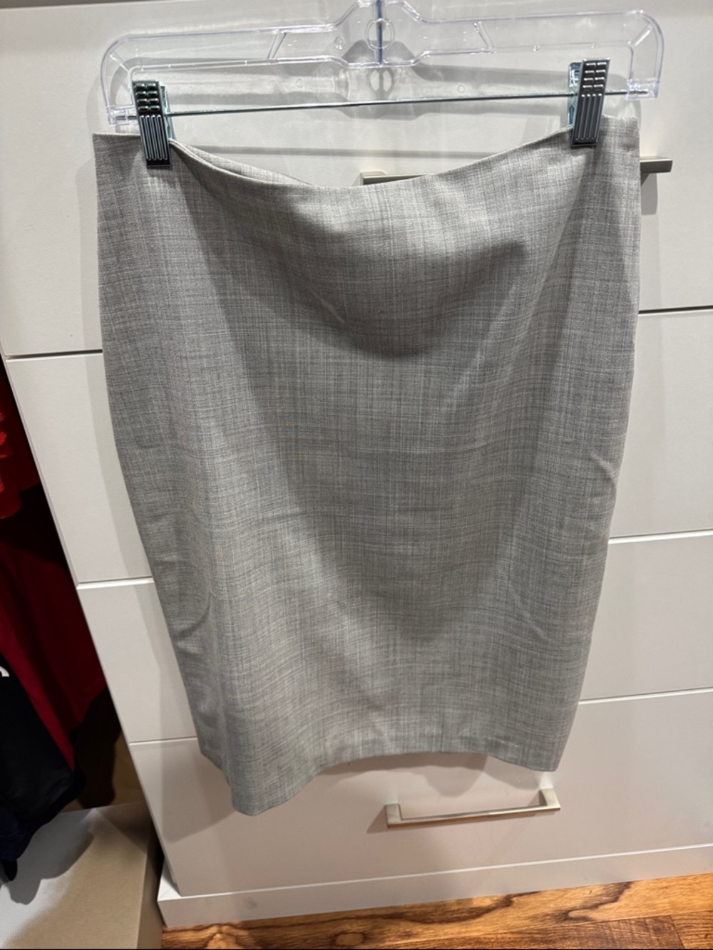 Club Monaco Light Gray Wool-Blend Pencil Skirt